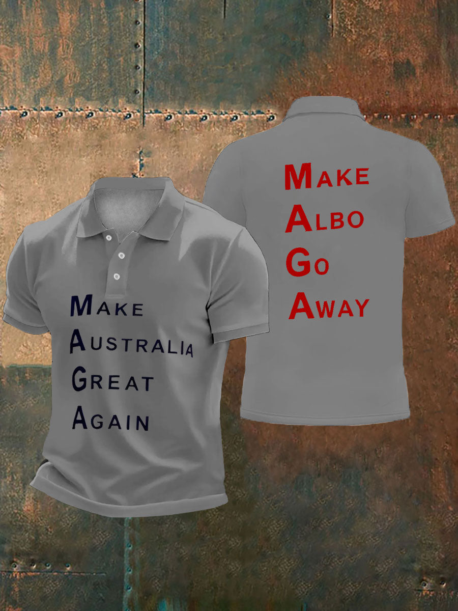 Men's  Make Australia Great Again Printed polo shirt