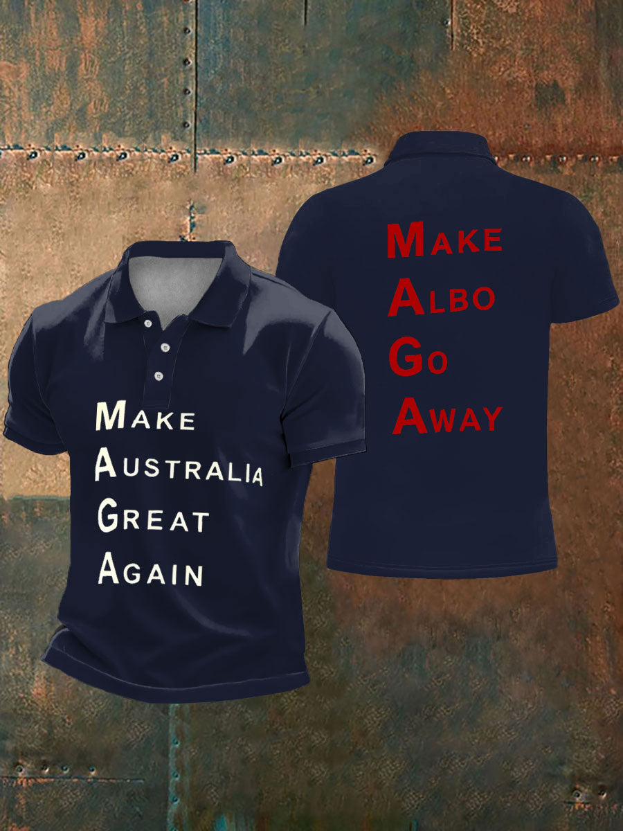 Men's  Make Australia Great Again Printed polo shirt