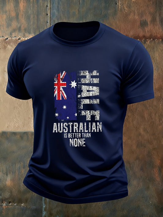 Men's Retro Print Australia Commemorative T-Shirt
