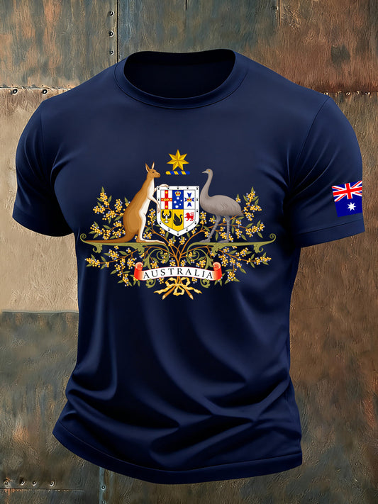 Men's Retro Print Australia Commemorative T-Shirt