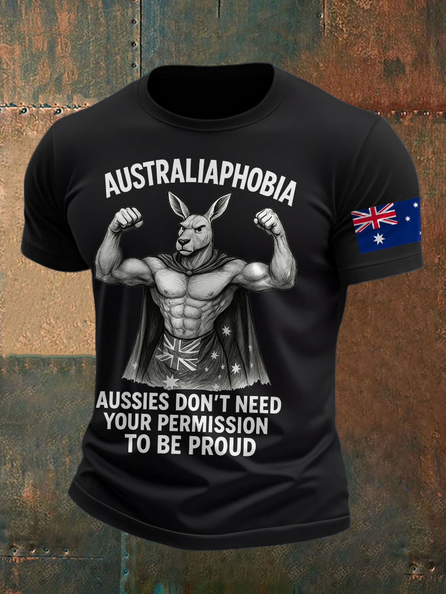 Men's AU Flag Proud Printed T-shirt