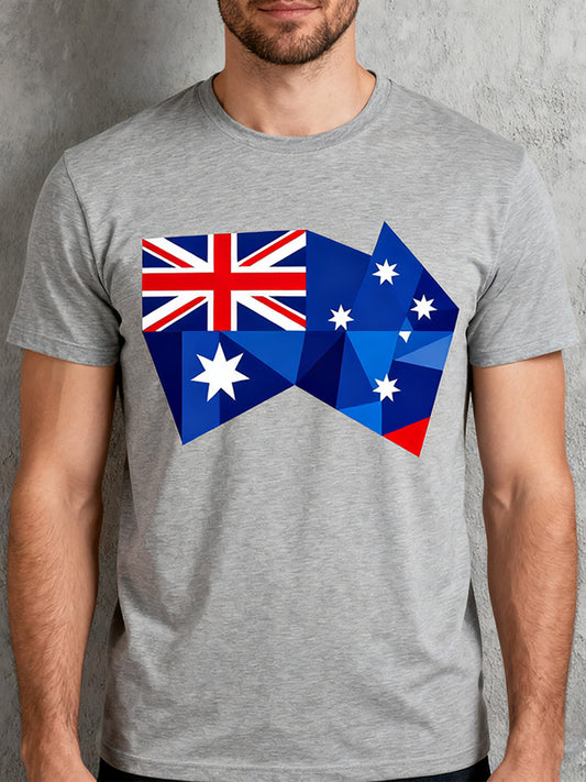 Men's Retro Print Australia Commemorative T-Shirt