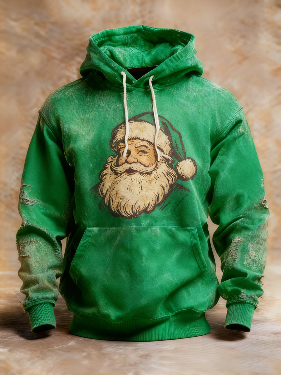 Men's Vintage Santa Claus Hoodie