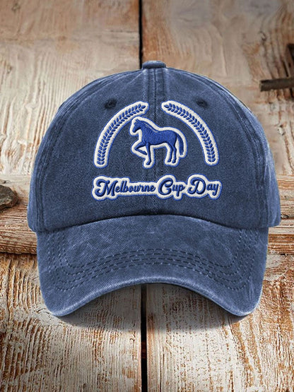 Unisex Melbourne Cup Day Horses Lover Printed Hat