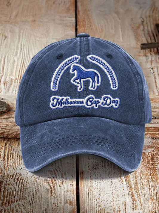Unisex Melbourne Cup Day Horses Lover Printed Hat