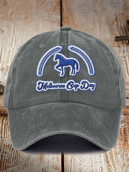 Unisex Melbourne Cup Day Horses Lover Printed Hat