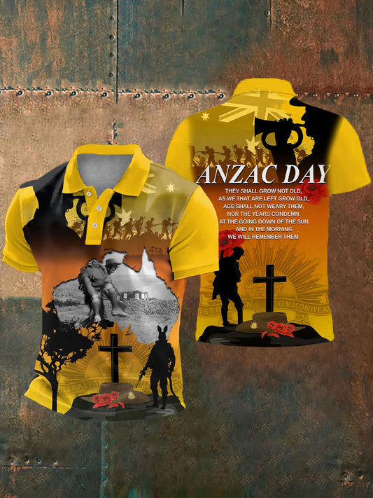 Men's Veteran Printed Casual Tops