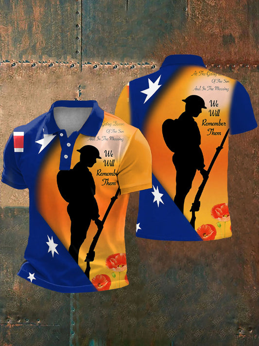 Men's Veteran Printed Casual Tops