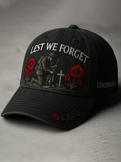 Remembrance Day Lest We Forget Cap