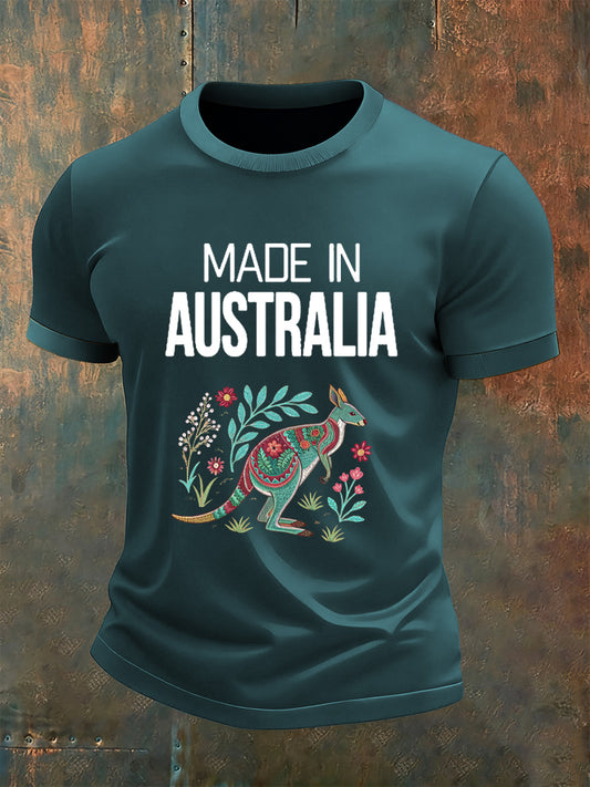 Men's Animal Art Casual Crew Neck Top