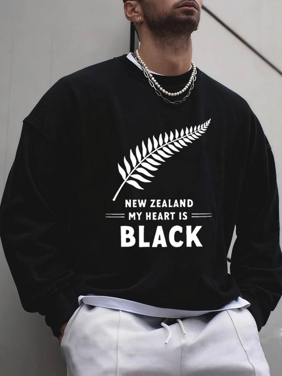 Men's Casual Loose-Fit Long-Sleeve Sweatshirt