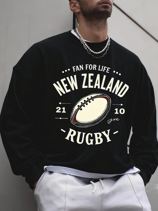 Men's Casual Loose-Fit Long-Sleeve Sweatshirt