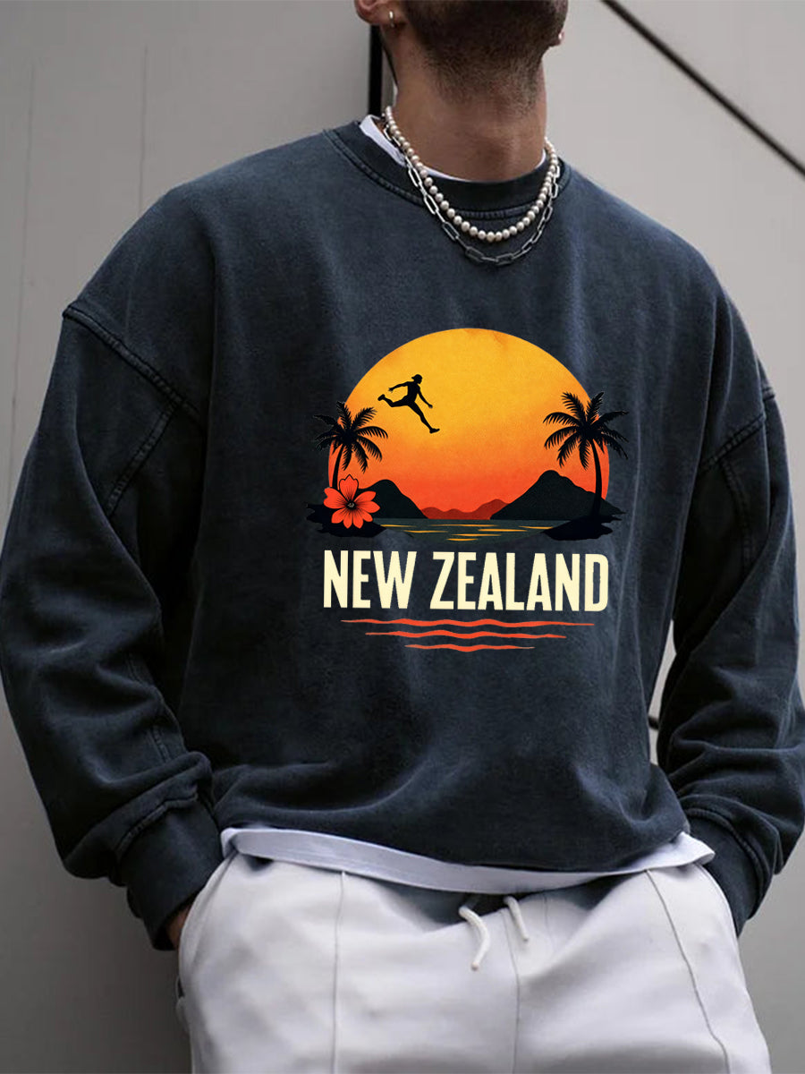 Men's Casual Loose-Fit Long-Sleeve Sweatshirt