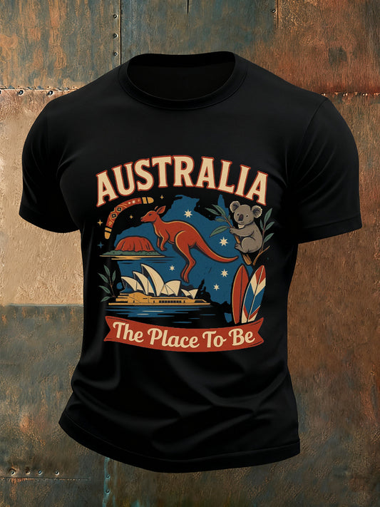 Men's Casual Loose-Fit Crew Neck Short Sleeve