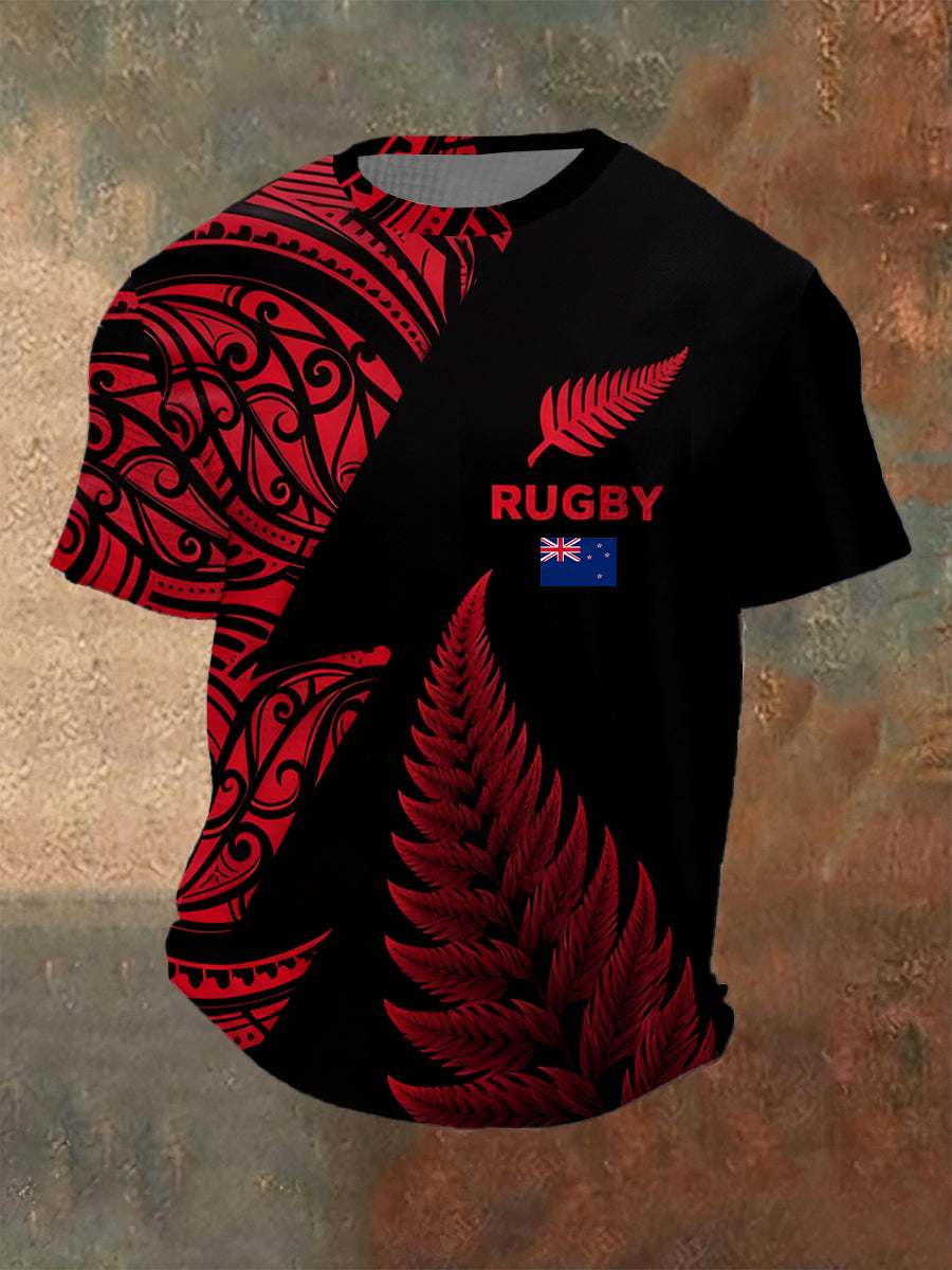 Men's Casual Loose-Fit Crew Neck Short Sleeve