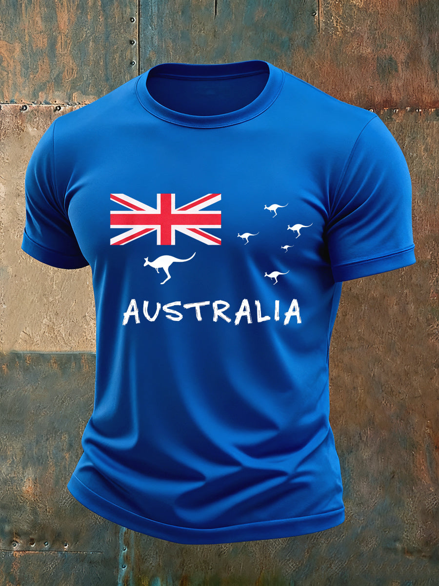 Men's Casual Loose-Fit Crew Neck Short Sleeve T-Shirt