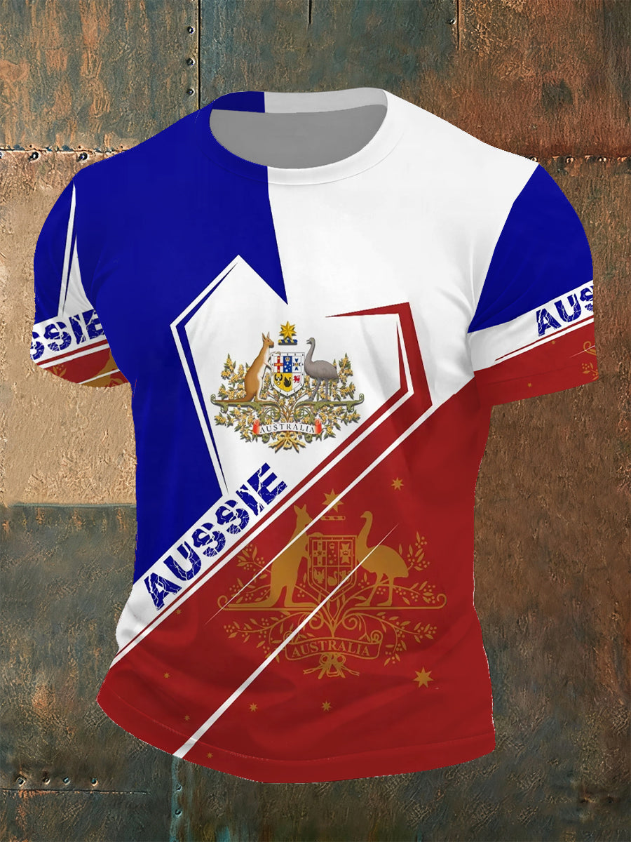 Men's Casual Loose-Fit Crew Neck Short Sleeve T-Shirt