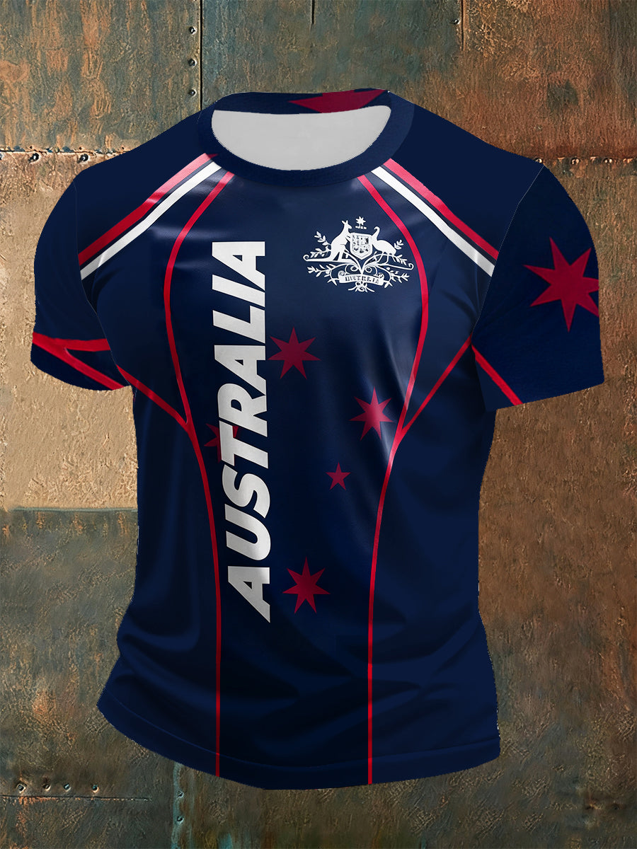 Men's Casual Loose-Fit Crew Neck Short Sleeve T-Shirt