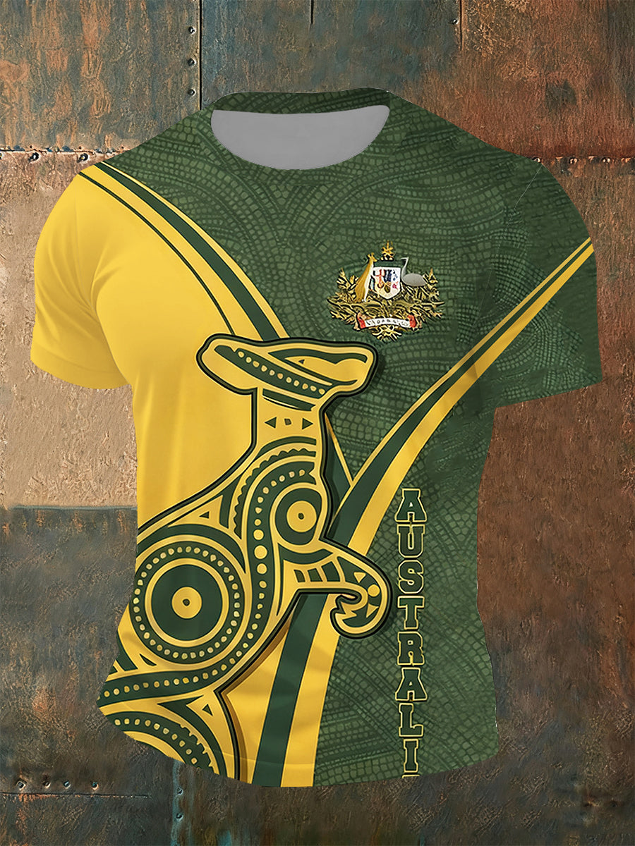 Men's Casual Loose-Fit Crew Neck Short Sleeve T-Shirt