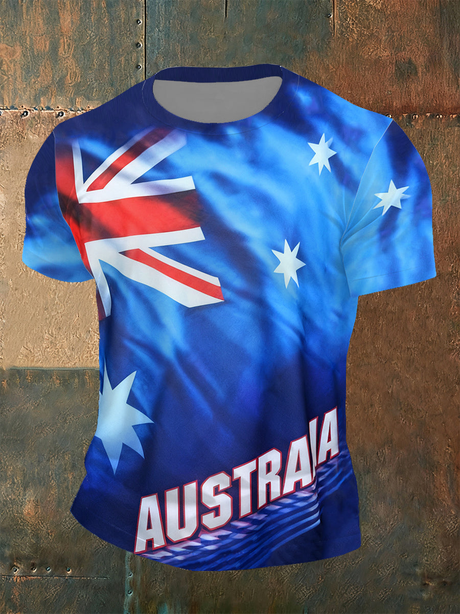 Men's Casual Loose-Fit Crew Neck Short Sleeve T-Shirt