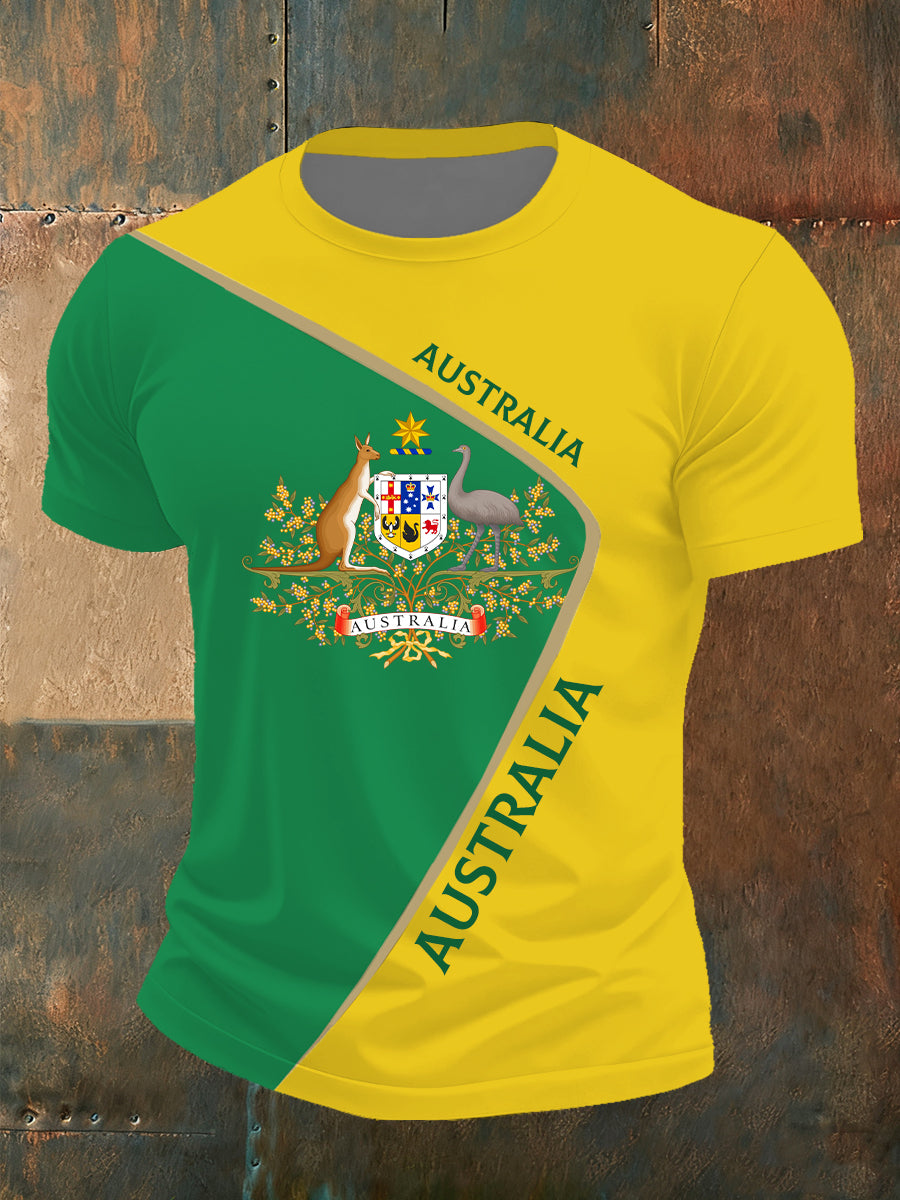 Men's Casual Loose-Fit Crew Neck Short Sleeve T-Shirt