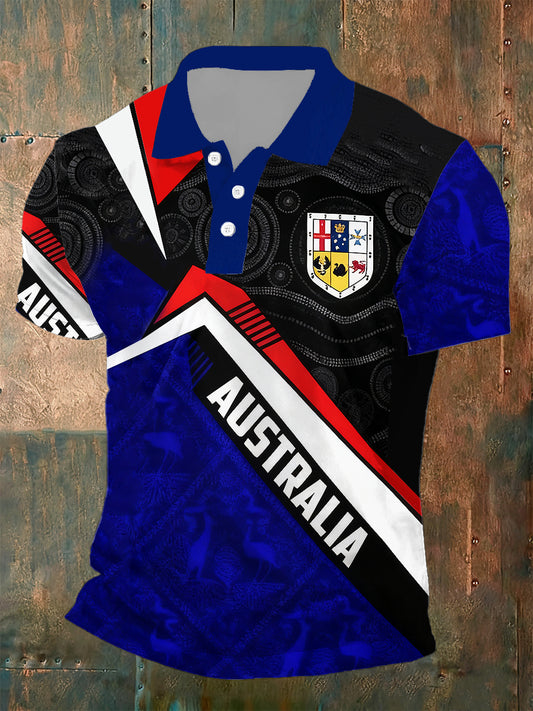 Mans Gemaklike Los-Passende Ronde Hals Kortmou Polo-Hemp