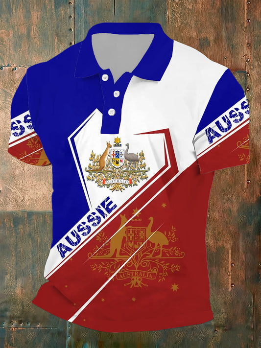 Mans Gemaklike Los-Passende Ronde Hals Kortmou Polo-Hemp