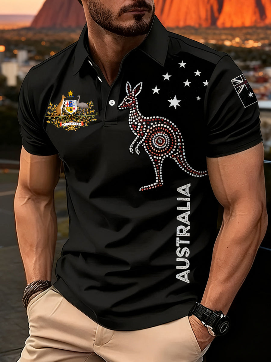 Men's Vintage Australian Holiday Smart Casual Polo Shirt