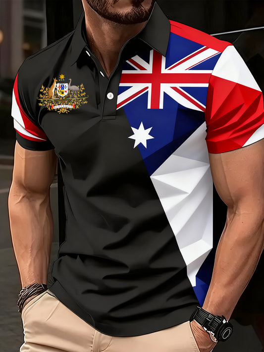Men's Vintage Australian Holiday Smart Casual Polo Shirt