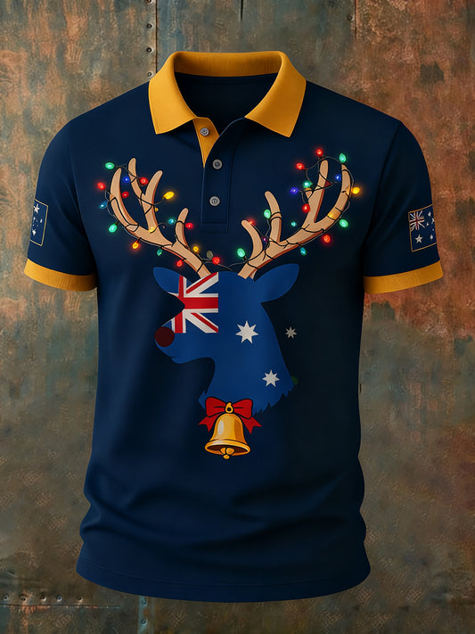 Men's Vintage Australian Holiday Smart Casual Polo Shirt