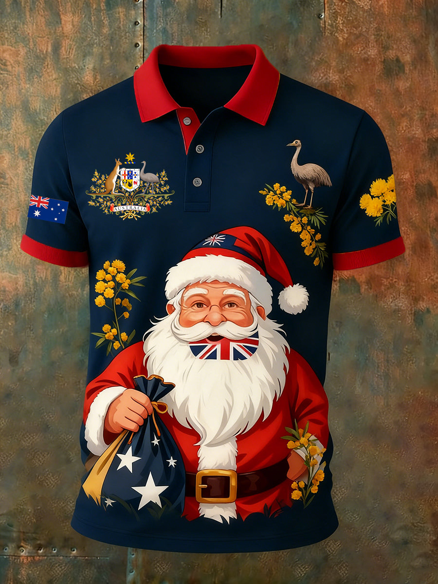 Men's Vintage Australian Holiday Smart Casual Polo Shirt