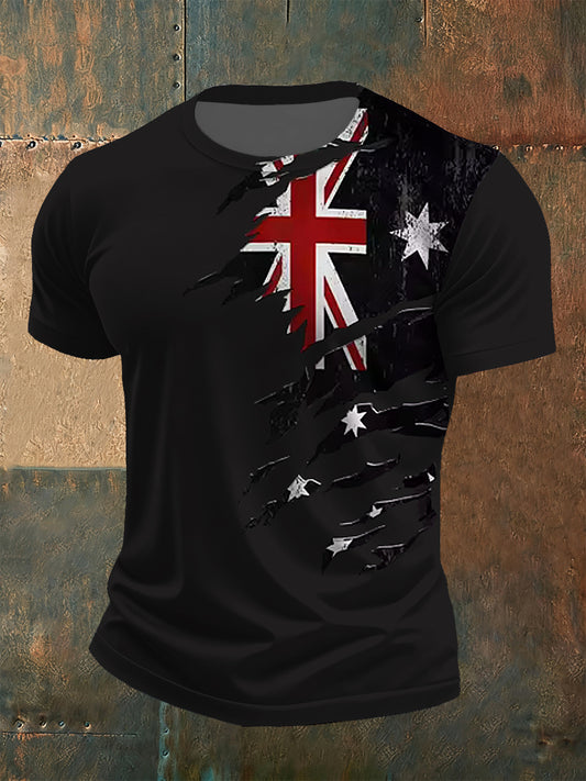 Men's Casual Loose-Fit Crew Neck Short Sleeve T-Shirt