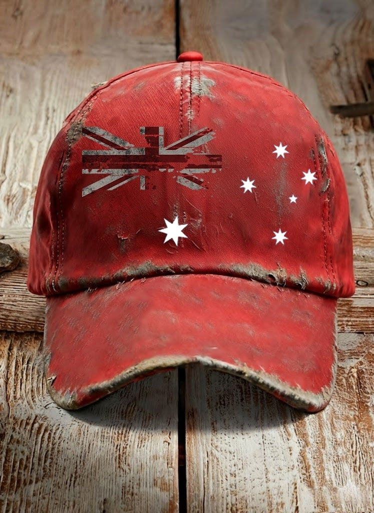 Retro Australian Badge Washed Cap