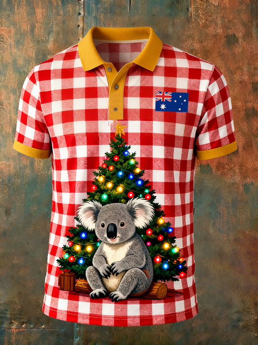 Men's Vintage Australian Holiday Smart Casual Polo Shirt