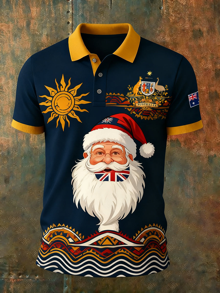 Men's Vintage Australian Holiday Smart Casual Polo Shirt
