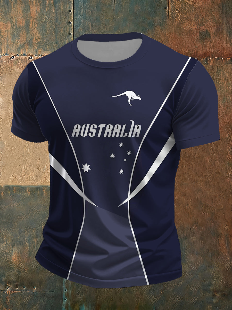 Men's Casual Loose-Fit Crew Neck Short Sleeve T-Shirt