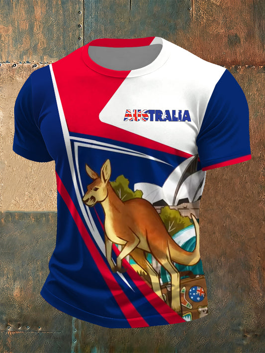 Men's Casual Loose-Fit Crew Neck Short Sleeve T-Shirt