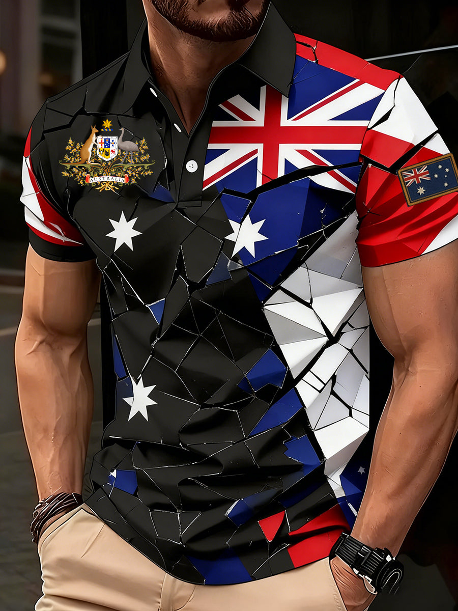 Men's Vintage Australian Holiday Smart Casual Polo Shirt