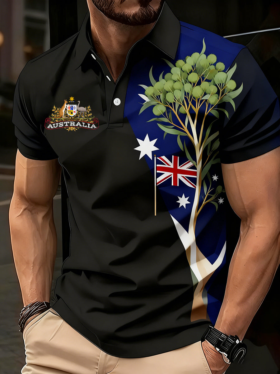 Men's Vintage Australian Holiday Smart Casual Polo Shirt