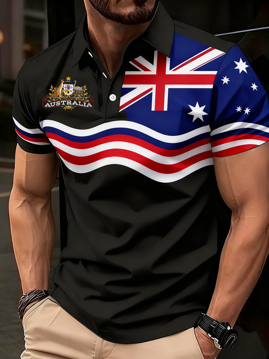 Men's Vintage Australian Holiday Smart Casual Polo Shirt
