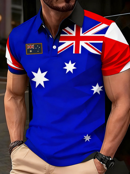 Men's Vintage Australian Holiday Smart Casual Polo Shirt