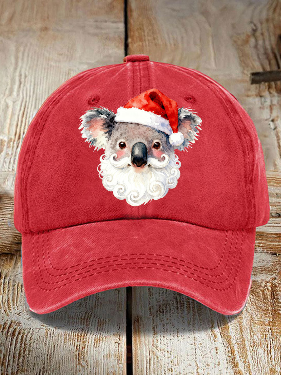 Unisex AU Art Funny Koala Christmas Print Hat