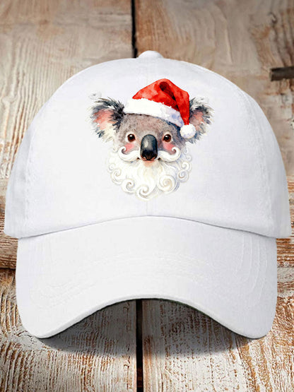 Unisex AU Art Funny Koala Christmas Print Hat