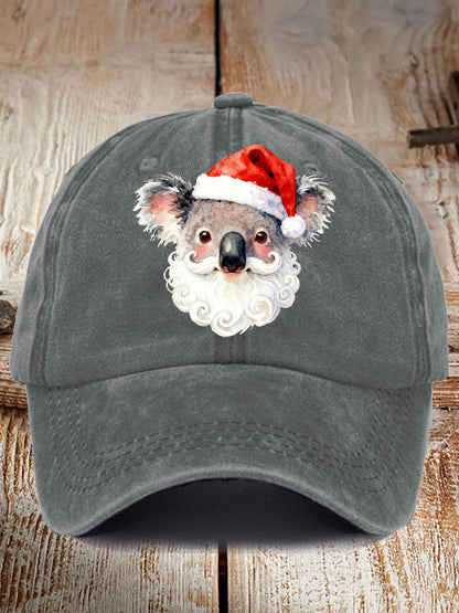 Unisex AU Art Funny Koala Christmas Print Hat