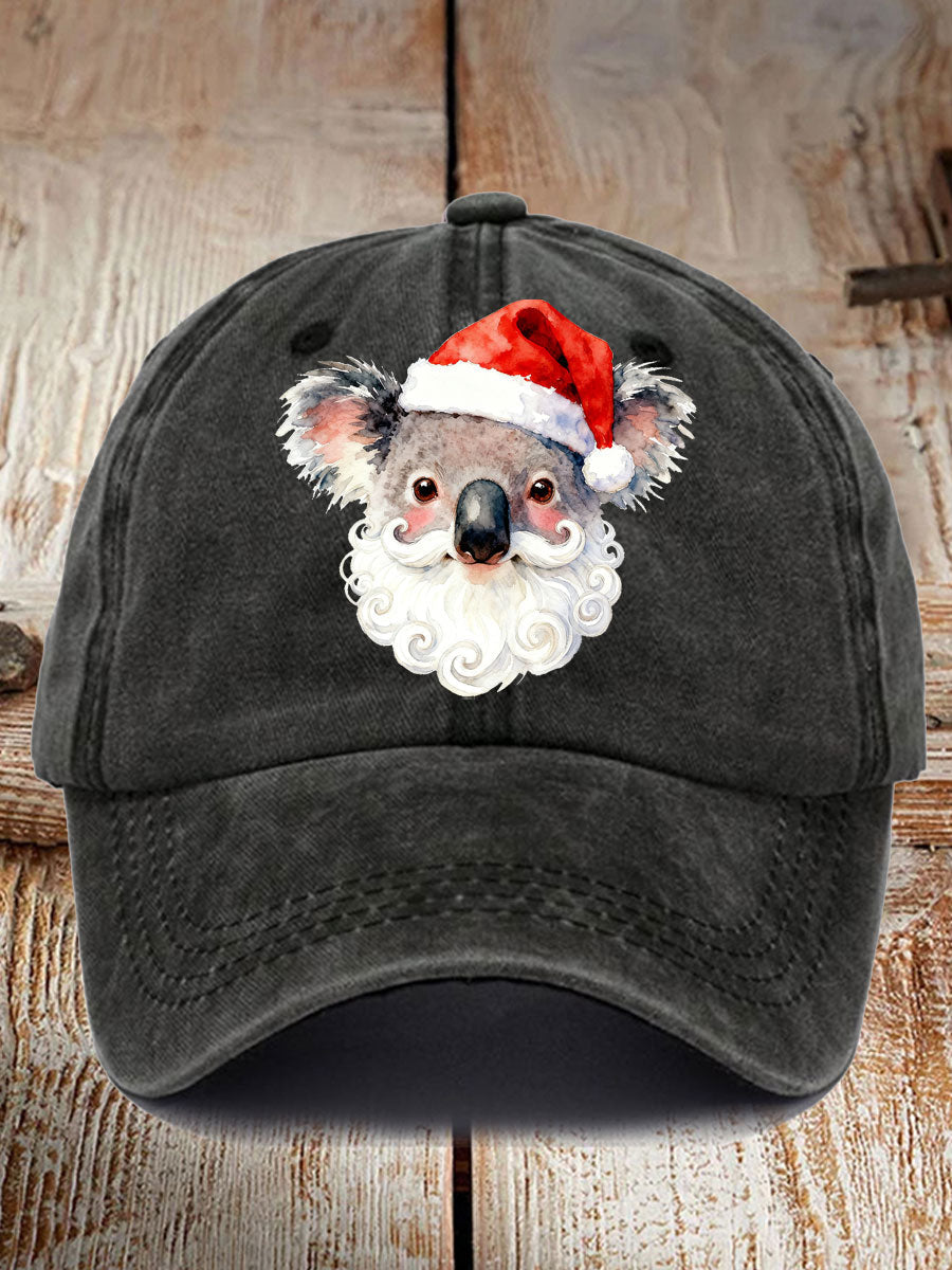 Unisex AU Art Funny Koala Christmas Print Hat