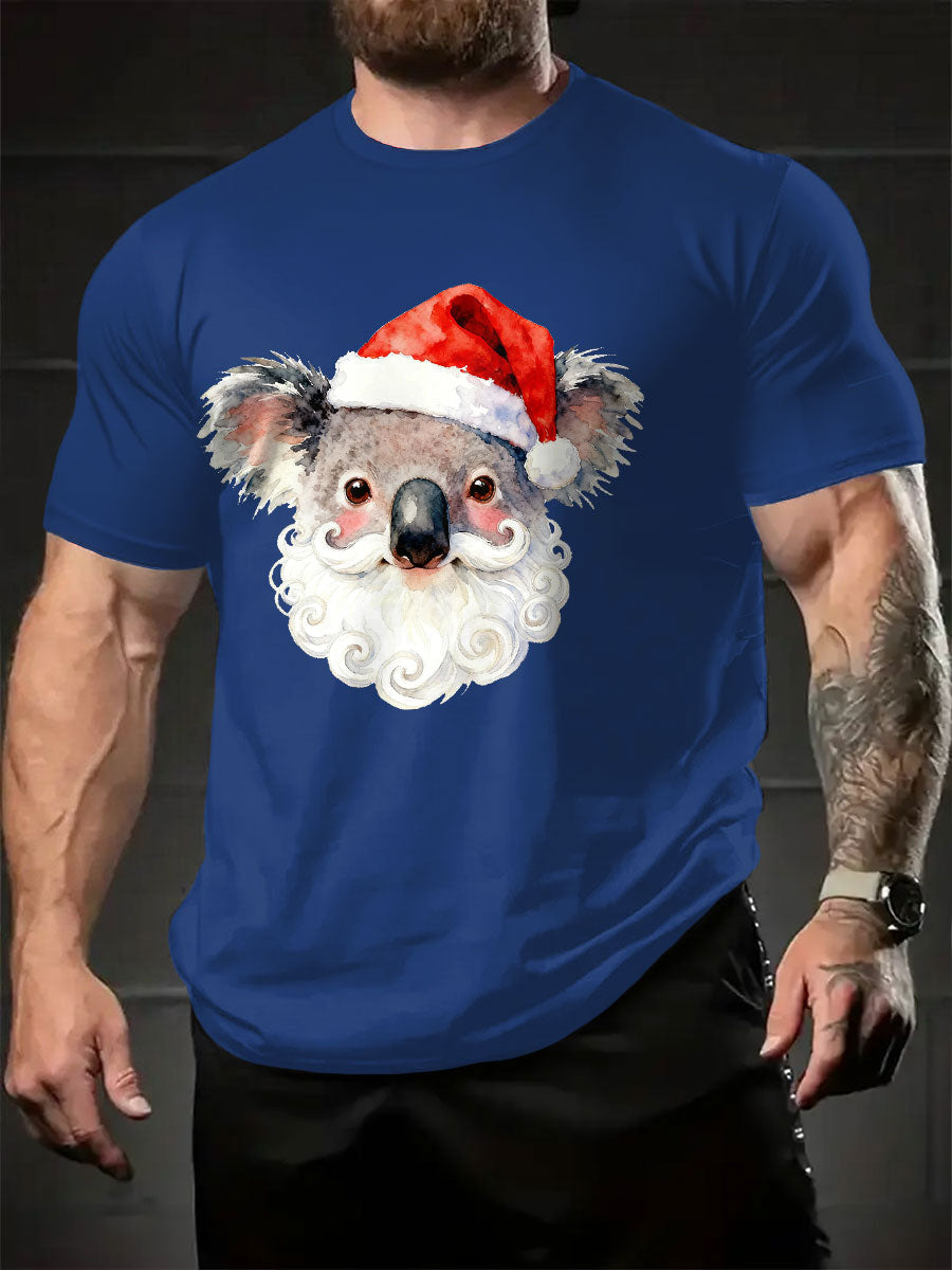 Men's AU Koala Christmas Art Printed T-shirt