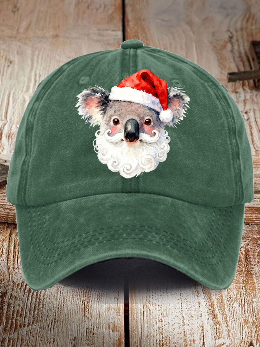 Unisex AU Art Funny Koala Christmas Print Hat