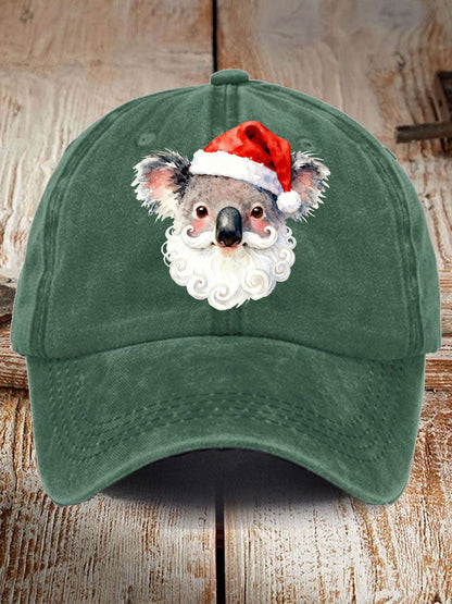 Unisex AU Art Funny Koala Christmas Print Hat