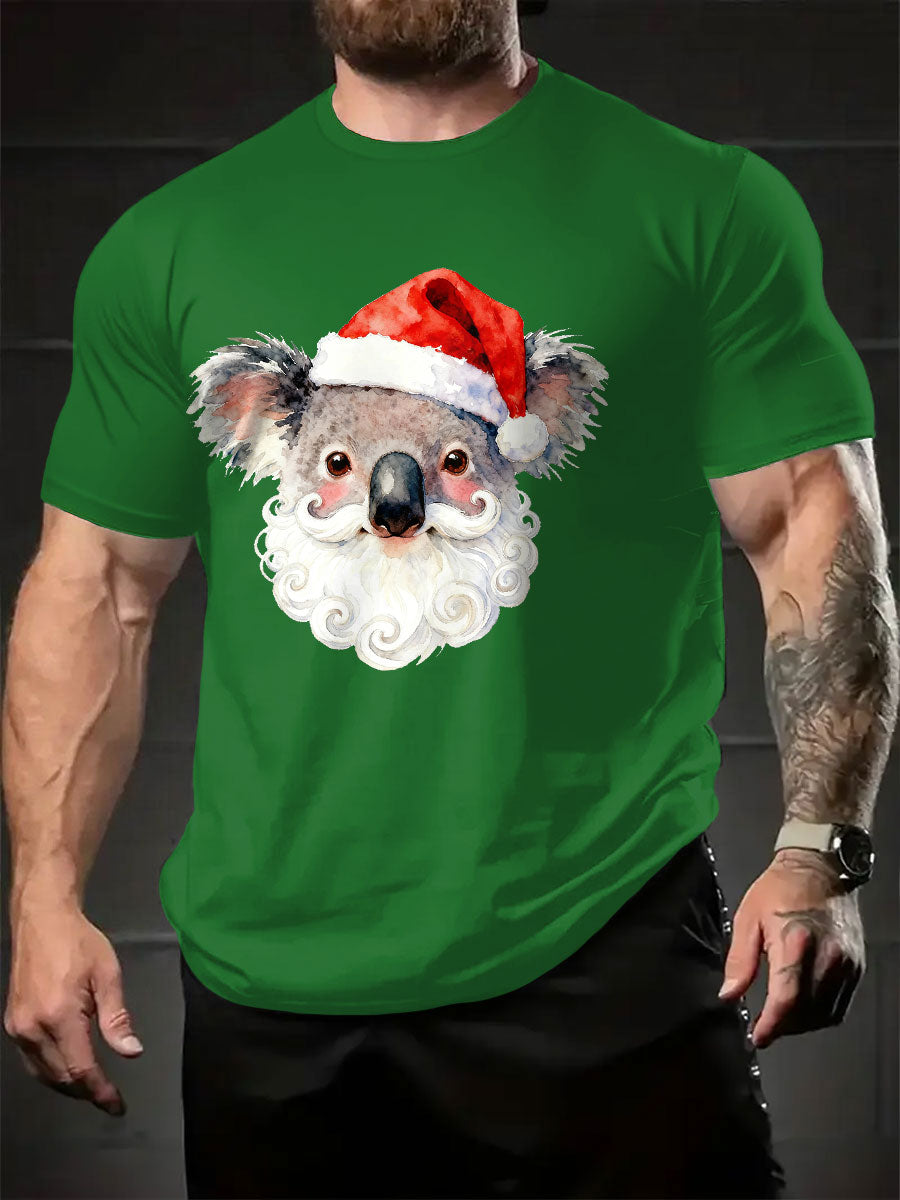 Men's AU Koala Christmas Art Printed T-shirt