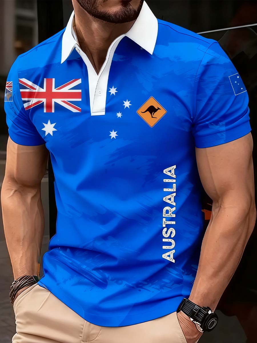 Men's Vintage Australian Casual Polo Shirt